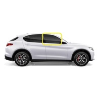 ALFA ROMEO STELVIO 949 - 2/2018 to CURRENT - 5DR SUV - DRIVERS - RIGHT SIDE FRONT DOOR GLASS - GREEN, SOLAR, 2 HOLES - NEW