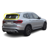 BMW X3 G01 - 10/2017 to CURRENT - 5DR WAGON - REAR WINDSCREEN GLASS - HEATED (1 HOLE) - WITH MOULD - GREEN - NEW
