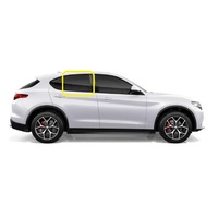 ALFA ROMEO STELVIO 949 - 2/2018 TO CURRENT - 5DR SUV - DRIVERS - RIGHT SIDE REAR DOOR GLASS - GREEN, SOLAR, 1 HOLE - NEW