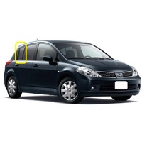 NISSAN TIIDA C11 - 2/2006 TO 12/2013 - 5DR HATCH - DRIVERS - RIGHT SIDE REAR QUARTER GLASS - IN REAR DOOR - DARK GREY - NEW