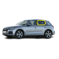 AUDI Q5 FY - 3/2017 to CURRENT - 4DR SUV - PASSENGERS - LEFT SIDE REAR DOOR GLASS - 2 HOLES, DARK GREY - NEW