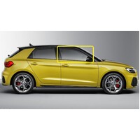 AUDI A1 GB - 6/2019 TO CURRENT - 5DR HATCH - DRIVERS - RIGHT SIDE FRONT DOOR GLASS - SOLAR TINTED, 2 HOLES - GREEN - NEW