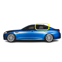 BMW 5 SERIES F10 - 2/2010 to 2/2017 - 4DR SEDAN - PASSENGERS - LEFT SIDE REAR DOOR GLASS - GREEN - NEW