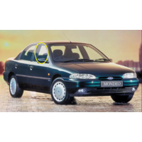 FORD MONDEO HA - 7/1995 to 1/1996 - SEDAN/WAGON/HATCH - DRIVERS - RIGHT SIDE FRONT DOOR GLASS - 2 HOLES - GREEN - NEW