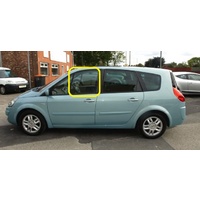 RENAULT SCENIC II J84 - 2/2005 to 12/2010 - 5DR SUV - PASSENGERS - LEFT SIDE FRONT DOOR GLASS - (WITH VENT. 1 HOLE) - GREEN - LOW STOCK - NEW