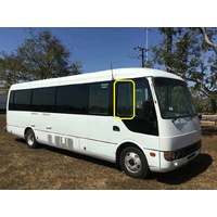 MITSUBISHI ROSA UE6/BE6 - 8/2000 to CURRENT - BUS - DRIVERS - RIGHT SIDE FRONT DOOR REAR SLIDING WINDOW - SLIDES FORWARD TO OPEN (750 x 450) - GREEN