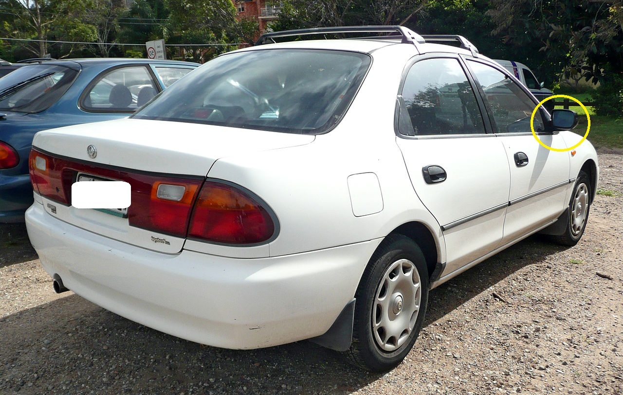 MAZDA,323,BA/BH,PROTAGE, 6/1994,to,8/1998, 4DR,SEDAN, RIGHT,SIDE,MIRROR