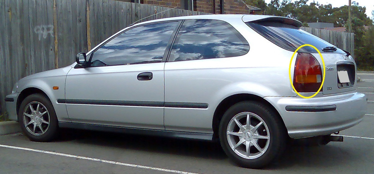 HONDA,CIVIC,HATCHBACK,1999,to,2000,EK,,,REAR,TAILLIGHT,LEFT,TAIL,LIGHT