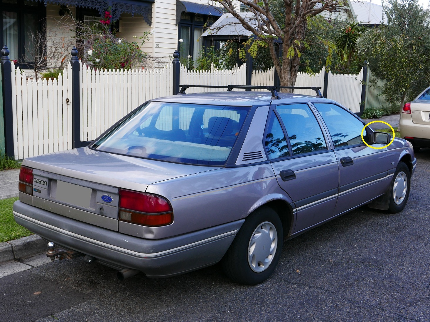 FORD FALCON EA-EB-EB11-ED - 1992 TO 1994 - SEDAN/WAGON - DRIVERS - RIGHT SIDE MIRROR - COMPLETE - MANUAL