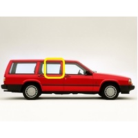 VOLVO 740/760/940/960/S90 - 1/1982 to 1/1997 - 4DR SEDAN/5DR WAGON - DRIVERS - RIGHT SIDE REAR DOOR GLASS - GREEN