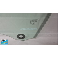 BMW 4 SERIES F36 GRAN - 6/2014 TO 6/2021 - 4DR COUPE - PASSENGER - LEFT SIDE FRONT DOOR GLASS - 2 HOLES - GREEN - NEW