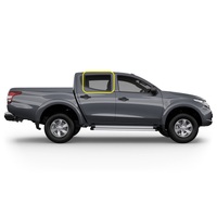 MITSUBISHI TRITON MQ - 4/2015 to CURRENT - 4DR DUAL CAB UTE - RIGHT SIDE REAR DOOR GLASS (WITH FITTING) - GREEN - NEW