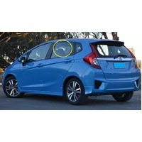 HONDA JAZZ GK5- 8/2014 to CURRENT - 5DR HATCH - LEFT SIDE REAR DOOR GLASS - GREEN 