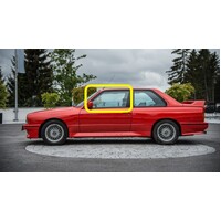 BMW 3 SERIES E30 - 1/1985 to 12/1993 - 2DR COUPE - PASSENGERS - LEFT SIDE FRONT DOOR GLASS -(later glass) 850MM - (Second-hand)