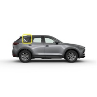 MAZDA CX-5 KF - 3/2017 to CURRENT - 5DR WAGON - DRIVERS - RIGHT SIDE REAR OPERA GLASS - ENCAPSULATED - CHROME MOULD - (Second-hand)
