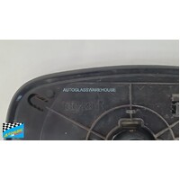 MAZDA CX-7 11/2007 to 02/2012 - 5DR WAGON - DRIVERS - RIGHT SIDE MIRROR - WITH BACKING CC43 - CURVED GLASS - 133MM HIGH X 193MM WIDEST - (SECOND-HAND)