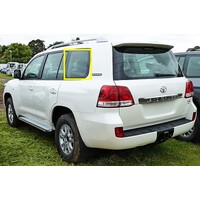 suitable for TOYOTA LANDCRUISER 200 SERIES - 11/2007 to 9/2021 - 5DR WAGON - PASSENGERS - LEFT SIDE REAR CARGO GLASS - PRIVACY TINT - ENCAPSULATED - 