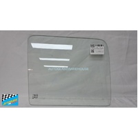 FORD F100 - 1973 to 1981 - UTE - PASSENGERS - LEFT SIDE FRONT DOOR GLASS - CURVED - CLEAR (585 x 490h) - NEW