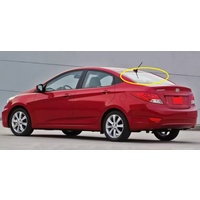 HYUNDAI ACCENT RB - 7/2011 to 12/2019  - 5DR HATCH - REAR WINDSCREEN GLASS - HEATED, WIPER HOLE - 1270MM X 420MM - NEW