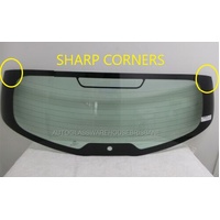 KIA SPORTAGE - 7/2010 to 9/2015 - 5DR WAGON - REAR WINDSCREEN GLASS - FOR MODEL WITH SPOILER, HEATED (470mm high) - NEW