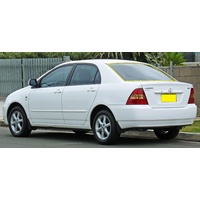 suitable for TOYOTA COROLLA ZZE122R - 12/2001 to 4/2007 - 4DR SEDAN - REAR WINDSCREEN GLASS - HEATED - NEW