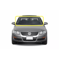 VOLKSWAGEN PASSAT MK 6 - 3/2006 TO 5/2011 - SEDAN/WAGON - FRONT WINDSCREEN GLASS - MIRROR PATCH OUTSIDE SUNSHADE 185mm HEIGHT, RETAINER - LIMITED -NEW