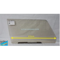 MITSUBISHI EXPRESS  L300 - 4/1980 to 9/1986 - VAN - DRIVERS - RIGHT SIDE FRONT DOOR GLASS - 875mm SHORT - (SECOND-HAND)