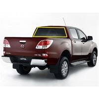 FORD RANGER PX - PT - T6.2 - 9/2011 TO 2024 - 2/4DR & EXTRA CAB - REAR WINDSCREEN GLASS - DARK GREEN - (SECOND-HAND)