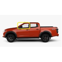 ISUZU D-MAX - 9/2020 TO CURRENT - 2DR/4DR/SPACECAB - PASSENGERS - LEFT SIDE FRONT DOOR GLASS (WITH FITTINGS) - GREEN