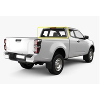 ISUZU D-MAX - 9/2020 TO CURRENT - DUAL CAB/SPACECAB - REAR WINDSCREEN GLASS - HEATED - TOP&SIDE MOULD - GREEN - NEW