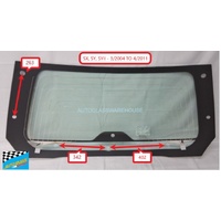 FORD TERRITORY SX/SY/SYII - 3/2004 TO 10/2016 - 4DR WAGON - REAR WINDSCREEN GLASS - 8 HOLES, HEATED,  PRIVACY GREY - NEW - CALL FOR STOCK