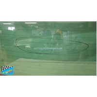 VOLKSWAGEN PASSAT MK 6 - 3/2006 TO 11/2010 - 4DR WAGON - REAR WINDSCREEN GLASS - REARLIGHT, HEATED, 1 HOLE, 1365 x 440 - DARK GREEN - (SECOND-HAND)