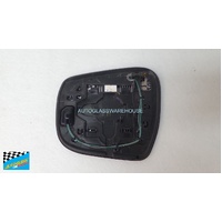 NISSAN NAVARA D23/NP300 - 3/2015 to CURRENT - UTE - DRIVERS - RIGHT SIDE MIRROR - GENUINE CURVED WITH BASE H073 >PP/PE< AND BLIND SPOT MONITORING