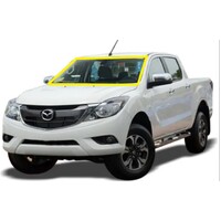 MAZDA BT-50 - 11/2011 to 05/2020 - 2/4 DR & XTRA CAB - FRONT WINDSCREEN GLASS - RAIN SEN TEARDROP OPENING, DEMISTER FULL - GREEN - NEW - LIMITED STOCK