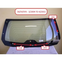 FORD TERRITORY SX/SY/SYII -  3/2004 TO 4/2011 - 4DR WAGON - REAR WINDSCREEN GLASS - HEATED - NEW