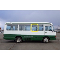 suitable for TOYOTA COASTER RB20-BB20-BB21-HZB30 - 1982 TO 6/1993 - 20 SEATER BUS - RIGHT SIDE SLIDING WINDOW GLASS (REAR PIECE) - 4TH GLASS - GREEN -