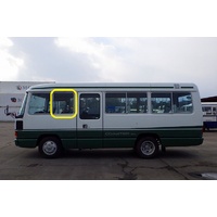 suitable for TOYOTA COASTER RB20-BB20-BB21-HZB30 - 1982 to 6/1993 - 20 SEATER BUS - LEFT SIDE FRONT SLIDING WINDOW GLASS (REAR PIECE) - 2ND GLASS - GR