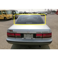 suitable for TOYOTA CORONA IMPORT ST170 - 1988 to 1992 - 4DR SEDAN - REAR WINDSCREEN GLASS - (SECOND-HAND)