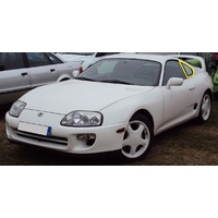 suitable for TOYOTA SUPRA IMPORT JA80 - 1993 to 1998 - 2DR LIFTBACK - LEFT SIDE OPERA GLASS - ENCAPSULATED - (Second-hand)