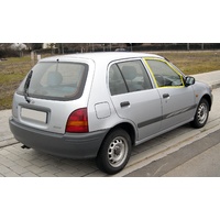 suitable for TOYOTA STARLET KP90 - 6/1996 to 9/1999 - 5DR HATCH - RIGHT SIDE FRONT DOOR GLASS - (NO HOLES IN GLASS) ELECTRIC - NO CLIPS - NEW