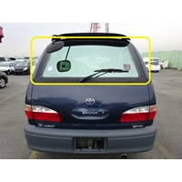 suitable for TOYOTA ESTIMA TR20 IMPORT - 1/1991 to 1/2000 - VAN - REAR WINDSCREEN GLASS - HEATED - NEW