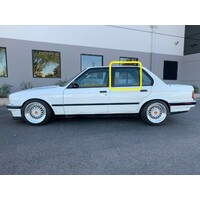 BMW 3 SERIES E30 - 5/1983 TO 4/1991 - 4DR SEDAN - PASSENGERS - LEFT SIDE REAR DOOR GLASS (JAP IMPORT) *IMPORT HAS ONE ALLOY MOUNT - (Second-hand)