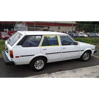 suitable for TOYOTA COROLLA KE70 - 3/1980 to 1985 - 5DR WAGON - DRIVERS - RIGHT SIDE REAR DOOR GLASS - (SECOND-HAND)