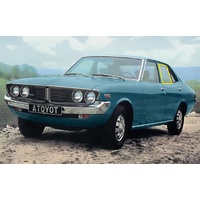 suitable for TOYOTA CORONA MKII/MX10 - 7/1972 to 1977 - 4DR SEDAN - LEFT SIDE REAR DOOR GLASS - (SECOND-HAND)