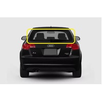 AUDI A3 8V - 5/2013 to CURRENT - 5DR HATCH - REAR WINDSCREEN GLASS - GREEN - HEATED - ANTENNA (1 HOLE) 1295 X 490 - (Second-hand)