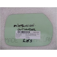 MITSUBISHI OUTLANDER ZE-ZF - 1/2003 TO 9/2006 - 5DR WAGON - LEFT SIDE FLAT MIRROR GLASS ONLY - 175h X 120 - NEW - SR1400-7270-7727
