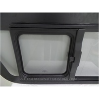 suitable for TOYOTA HIACE 220 SERIES - 4/2005 to 4/2019 - VAN - RIGHT SIDE FRONT BONDED SLIDING WINDOW GLASS IN GLASS -MID OPENING PIECE SLIDES BACKWA