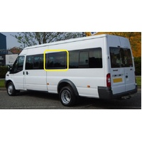 FORD TRANSIT VH/VJ/VM -10/2000 to 9/2014 - SUPER LWB JUMBO - LEFT SIDE MIDDLE SLIDING UNIT (BEHIND SLIDING DOOR)  - PRIVACY TINTED - 1025 x 580 - NEW
