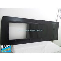 suitable for TOYOTA HIACE ZX H30 - 6/2019 to CURRENT - SLWB (MAXI) VAN - PASSENGERS - LEFT SIDE REAR SLIDING ASSEMBLY -PRIVACY -1641 X 594 (DOT) - NEW