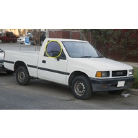 HOLDEN RODEO TF - 7/1988 to 12/2002 - UTE - RIGHT SIDE FRONT DOOR GLASS - (1/4 type) - (SECOND-HAND)